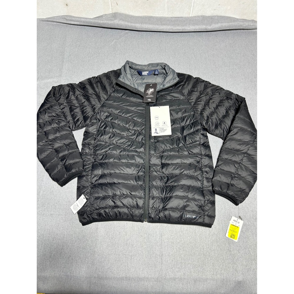 Lands End Men Down Ultralight Packable Jacket S Black 800 Fill HyperDRY Gorpcore